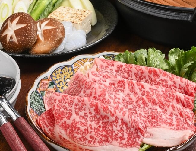 国産牛サーロインすき焼きコース